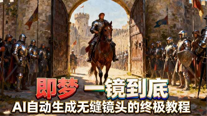 即梦AI一镜到底终极教程，智能补帧+运镜技巧，AI自动生成无缝丝滑长镜头高效出片力繁信息站-闲云创业网-老谢轻创网-中创网-福缘网-冒泡网-资源之家-魔方项目库力繁信息站