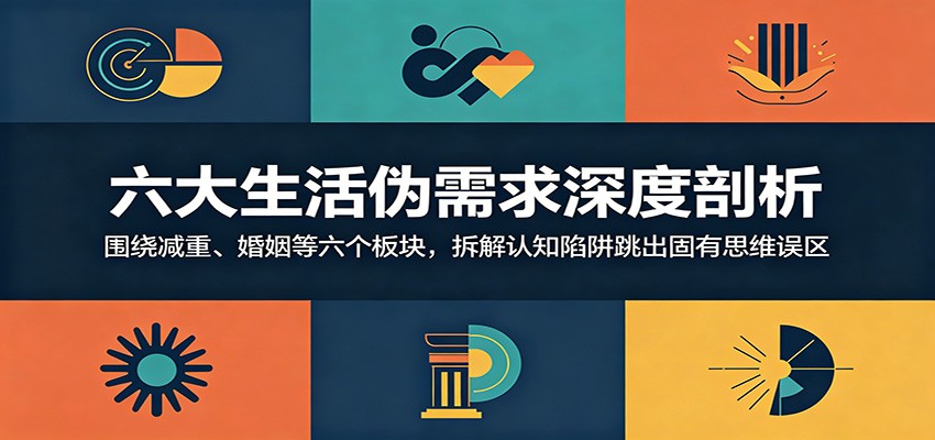六大生活伪需求深度剖析:围绕减重、婚姻等六个板块,拆解认知陷阱跳出固有思维误区力繁信息站-闲云创业网-老谢轻创网-中创网-福缘网-冒泡网-资源之家-魔方项目库力繁信息站