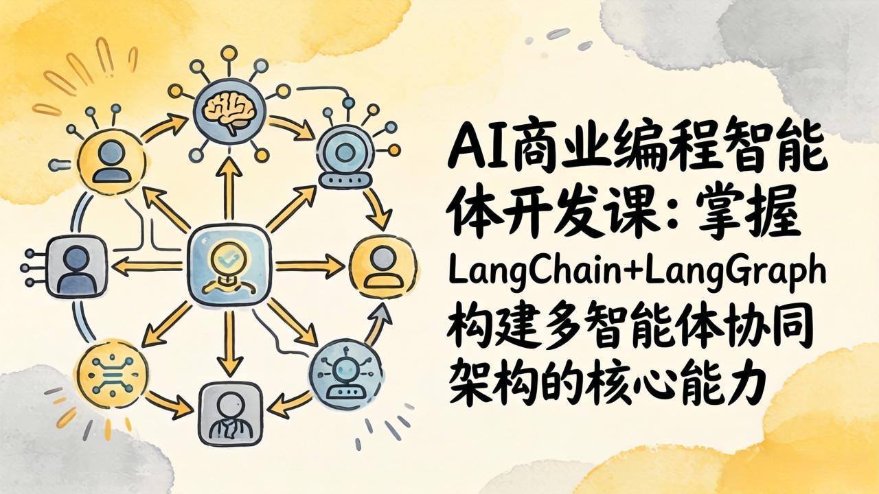 AI商业编程智能体开发课：掌握LangChain+LangGraph构建多智能体协同架构的核心能力力繁信息站-闲云创业网-老谢轻创网-中创网-福缘网-冒泡网-资源之家-魔方项目库力繁信息站