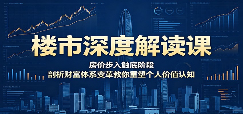 楼市深度解读课：房价步入触底阶段，剖析财富体系变革教你重塑个人价值认知力繁信息站-闲云创业网-老谢轻创网-中创网-福缘网-冒泡网-资源之家-魔方项目库力繁信息站