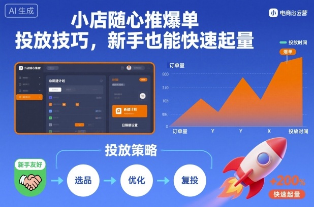 小店随心推爆单投放技巧，新手也能快速起量力繁信息站-闲云创业网-老谢轻创网-中创网-福缘网-冒泡网-资源之家-魔方项目库力繁信息站