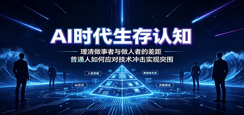 AI时代生存认知:理清做事者与做人者的差距,普通人如何应对技术冲击实现突围力繁信息站-闲云创业网-老谢轻创网-中创网-福缘网-冒泡网-资源之家-魔方项目库力繁信息站