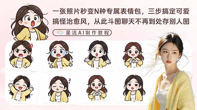 一张照片秒变N种专属表情包，三步搞定可爱搞怪治愈风，从此斗图聊天不再到处存别人图力繁信息站-闲云创业网-老谢轻创网-中创网-福缘网-冒泡网-资源之家-魔方项目库力繁信息站