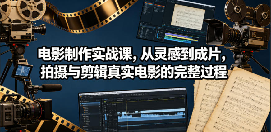 电影制作实战课,从灵感到成片,拍摄与剪辑真实电影的完整过程【原创双语字幕】力繁信息站-闲云创业网-老谢轻创网-中创网-福缘网-冒泡网-资源之家-魔方项目库力繁信息站