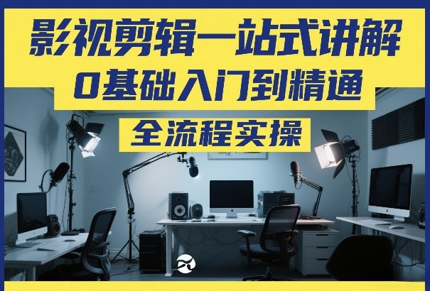 影视剪辑一站式讲解，0基础入门到精通，全流程实操力繁信息站-闲云创业网-老谢轻创网-中创网-福缘网-冒泡网-资源之家-魔方项目库力繁信息站