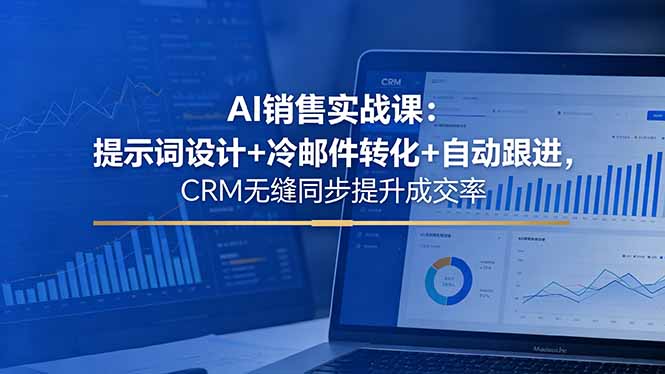 AI销售实战课:提示词设计+冷邮件转化+自动跟进,CRM无缝同步提升成交率力繁信息站-闲云创业网-老谢轻创网-中创网-福缘网-冒泡网-资源之家-魔方项目库力繁信息站