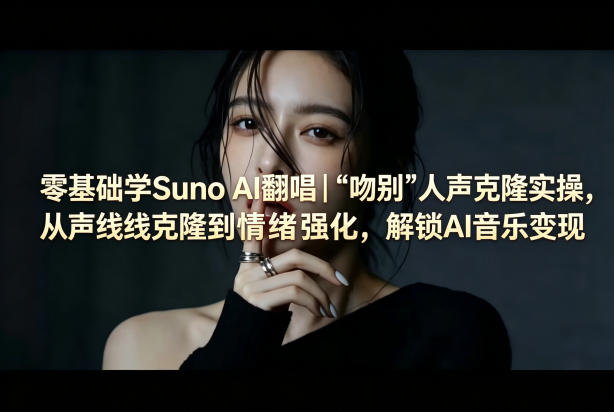 零基础学Suno AI翻唱｜《吻别》人声克隆实操，从声线克隆到情绪强化，解锁AI音乐变现力繁信息站-闲云创业网-老谢轻创网-中创网-福缘网-冒泡网-资源之家-魔方项目库力繁信息站