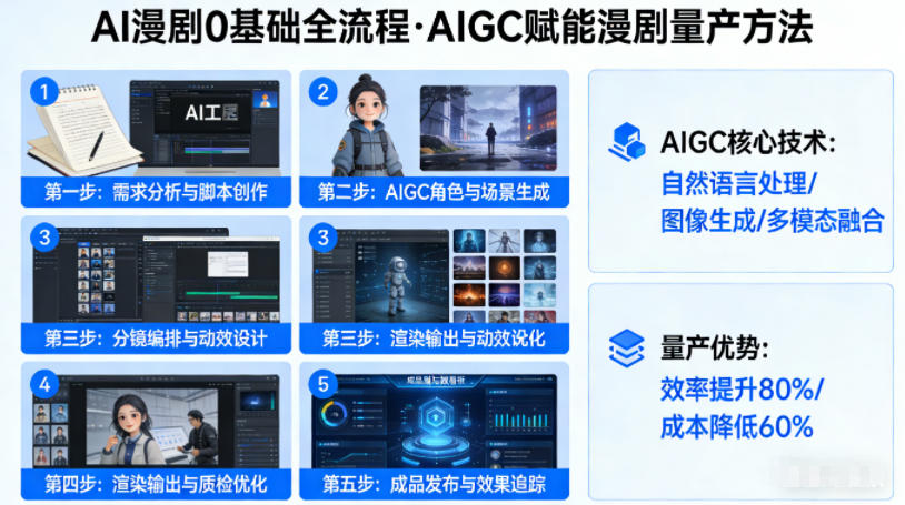 AI漫剧0基础全流程,快速掌握AIGC赋能的漫剧量产方法力繁信息站-闲云创业网-老谢轻创网-中创网-福缘网-冒泡网-资源之家-魔方项目库力繁信息站