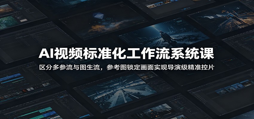 AI视频标准化工作流系统课:区分多参流与图生流,参考图锁定画面实现导演级精准控片力繁信息站-闲云创业网-老谢轻创网-中创网-福缘网-冒泡网-资源之家-魔方项目库力繁信息站