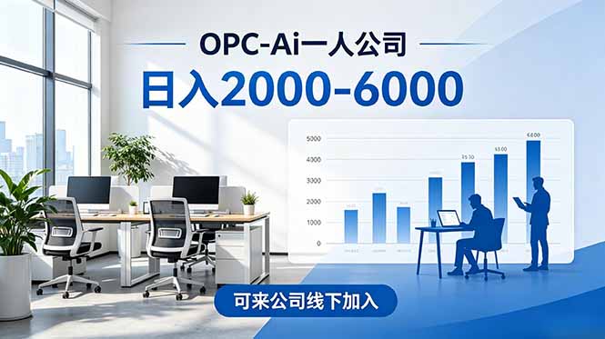 2026创业新风口—OPC一人公司模式震撼首发!日收益2000-6000+,项目绿色长久,安全稳健,合…力繁信息站-闲云创业网-老谢轻创网-中创网-福缘网-冒泡网-资源之家-魔方项目库力繁信息站