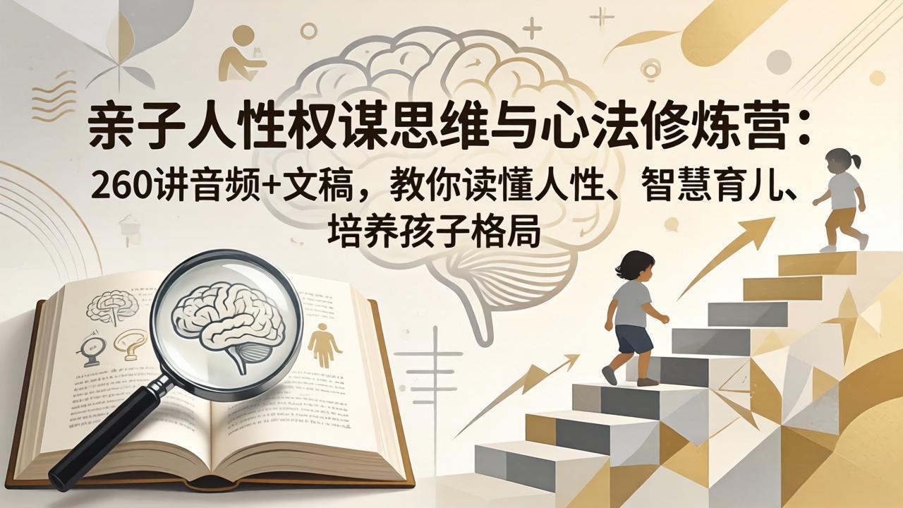 亲子人性权谋思维与心法修炼营：260讲音频+文稿，教你读懂人性、智慧育儿、培养孩子格局力繁信息站-闲云创业网-老谢轻创网-中创网-福缘网-冒泡网-资源之家-魔方项目库力繁信息站