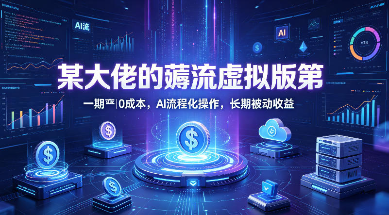 某大佬的薅流虚拟版第一期丨0成本，AI流程化操作，长期被动收益力繁信息站-闲云创业网-老谢轻创网-中创网-福缘网-冒泡网-资源之家-魔方项目库力繁信息站