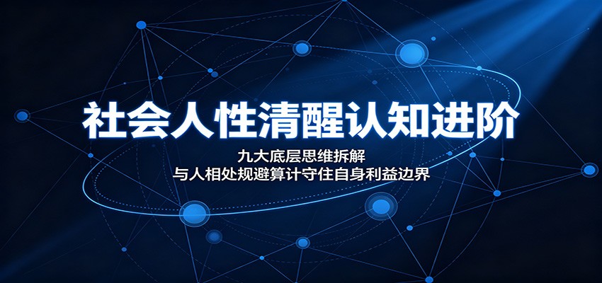 社会人性清醒认知进阶：九大底层思维拆解，与人相处规避算计守住自身利益边界力繁信息站-闲云创业网-老谢轻创网-中创网-福缘网-冒泡网-资源之家-魔方项目库力繁信息站