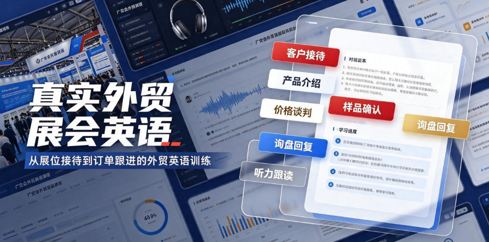 真实外贸展会英语，广交会外贸口语听力突击课程【音频】力繁信息站-闲云创业网-老谢轻创网-中创网-福缘网-冒泡网-资源之家-魔方项目库力繁信息站