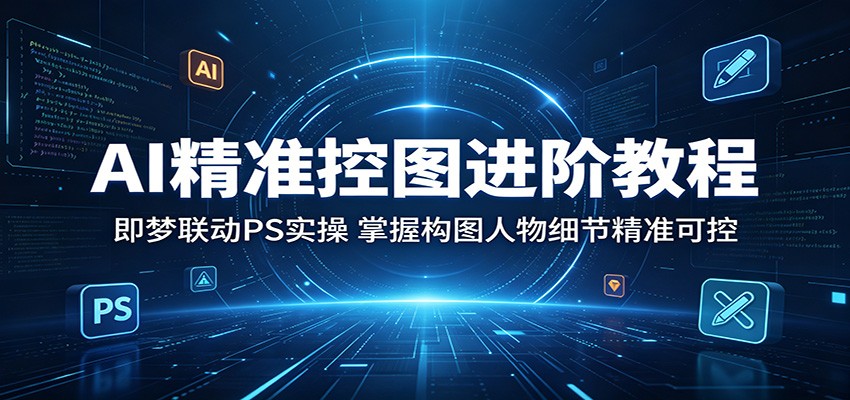 AI精准控图进阶教程:即梦联动PS实操,掌握构图人物细节精准可控力繁信息站-闲云创业网-老谢轻创网-中创网-福缘网-冒泡网-资源之家-魔方项目库力繁信息站