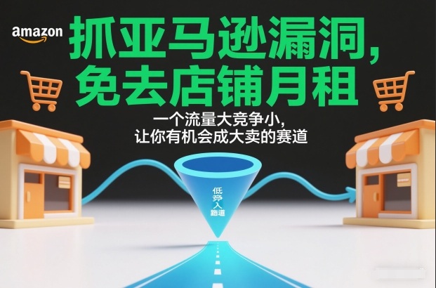 抓亚马逊漏洞，免去店铺月租，一个流量大竞争小，让你有机会成大卖的赛道力繁信息站-闲云创业网-老谢轻创网-中创网-福缘网-冒泡网-资源之家-魔方项目库力繁信息站