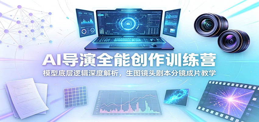 AI导演全能创作训练营：模型底层逻辑深度解析，生图镜头剧本分镜成片教学力繁信息站-闲云创业网-老谢轻创网-中创网-福缘网-冒泡网-资源之家-魔方项目库力繁信息站