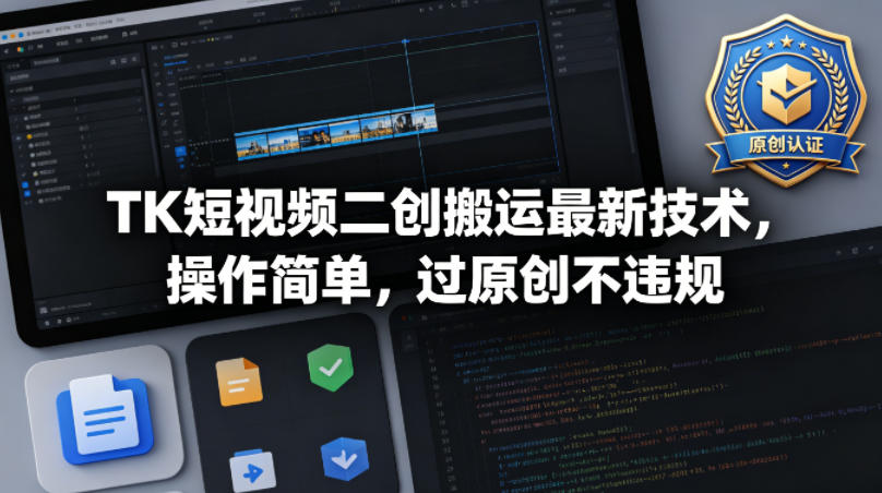 TK短视频二创搬运最新技术，操作简单，过原创不违规力繁信息站-闲云创业网-老谢轻创网-中创网-福缘网-冒泡网-资源之家-魔方项目库力繁信息站