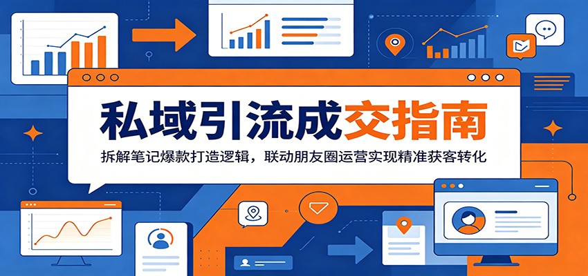 私域引流成交指南:拆解笔记爆款打造逻辑,联动朋友圈运营实现精准获客转化力繁信息站-闲云创业网-老谢轻创网-中创网-福缘网-冒泡网-资源之家-魔方项目库力繁信息站