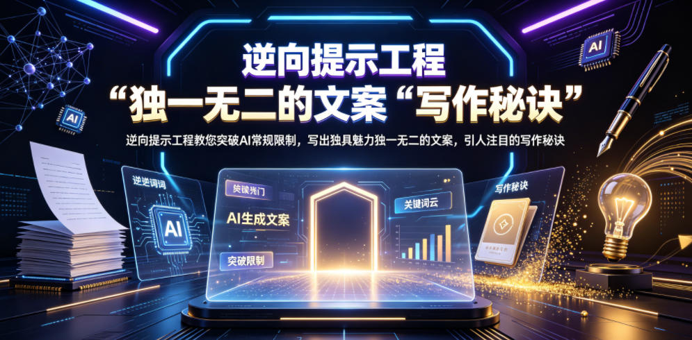逆向提示工程教您突破AI常规限制,写出独具魅力独一无二的文案,引人注目的写作秘诀【原创双语字幕】力繁信息站-闲云创业网-老谢轻创网-中创网-福缘网-冒泡网-资源之家-魔方项目库力繁信息站