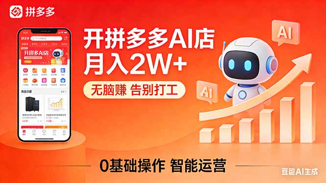开一家拼多多AI店，月入2W+，无脑赚，告别打工，附SOP手册力繁信息站-闲云创业网-老谢轻创网-中创网-福缘网-冒泡网-资源之家-魔方项目库力繁信息站