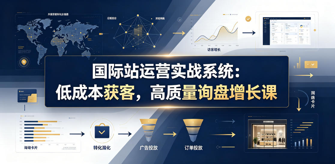国际站运营实战系统：低成本获客，高质量询盘增长课(更新26年)力繁信息站-闲云创业网-老谢轻创网-中创网-福缘网-冒泡网-资源之家-魔方项目库力繁信息站