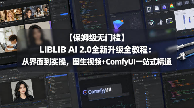 【保姆级无门槛】LIBLIB AI 2.0全新升级全教程：从界面到实操，图生视频+ComfyUI一站式精通力繁信息站-闲云创业网-老谢轻创网-中创网-福缘网-冒泡网-资源之家-魔方项目库力繁信息站
