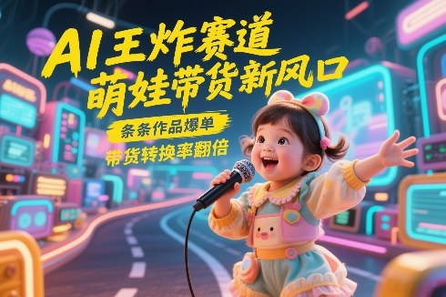 AI王炸赛道，萌娃带货新风口，条条作品爆单，带货转换率翻倍，核心逻辑拆解力繁信息站-闲云创业网-老谢轻创网-中创网-福缘网-冒泡网-资源之家-魔方项目库力繁信息站
