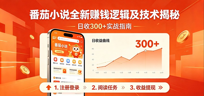 番茄小说全新赚钱逻辑及技术日收300+，小白新书皆可做！无脑赚就行了！力繁信息站-闲云创业网-老谢轻创网-中创网-福缘网-冒泡网-资源之家-魔方项目库力繁信息站