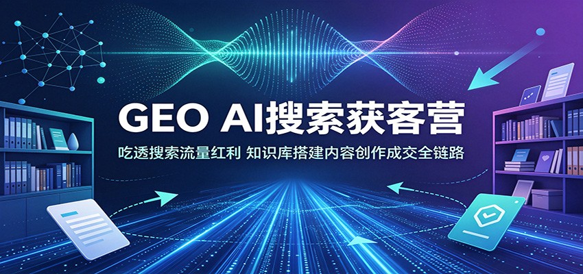 GEO AI搜索获客营：吃透搜索流量红利，知识库搭建内容创作成交全链路力繁信息站-闲云创业网-老谢轻创网-中创网-福缘网-冒泡网-资源之家-魔方项目库力繁信息站
