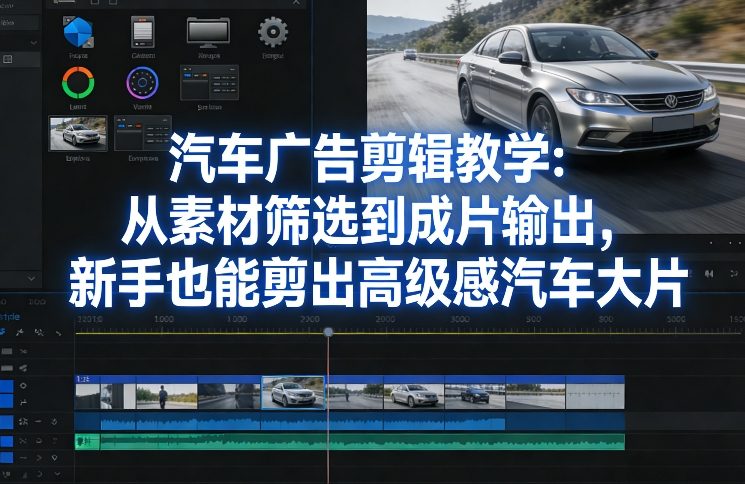 汽车广告剪辑教学：从素材筛选到成片输出，新手也能剪出高级感汽车大片力繁信息站-闲云创业网-老谢轻创网-中创网-福缘网-冒泡网-资源之家-魔方项目库力繁信息站