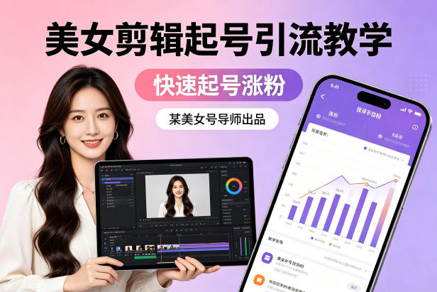 某美女号导师出品：美女剪辑起号引流教学，快速起号涨粉力繁信息站-闲云创业网-老谢轻创网-中创网-福缘网-冒泡网-资源之家-魔方项目库力繁信息站